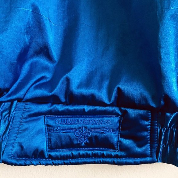 Vintage Obermeyer Retro Stardust Blue Hooded Ski Jacket Junior’s 16 Women’s M/L - Picture 7 of 11
